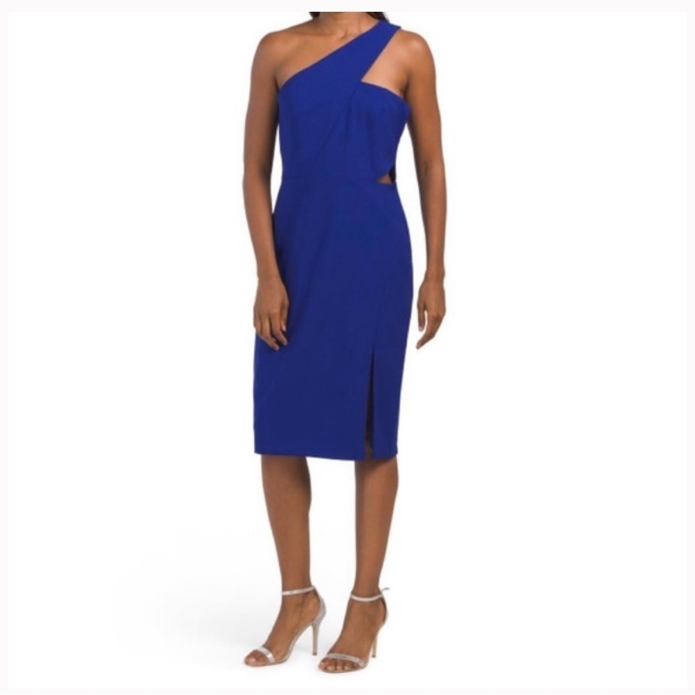 Aiden Mattox Pink One Shoulder Cocktail Dress Size 6